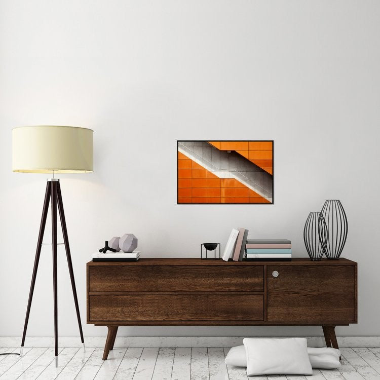 "Steel" Framed Canvas Giclee by Alida Van Zaane, 31x21"