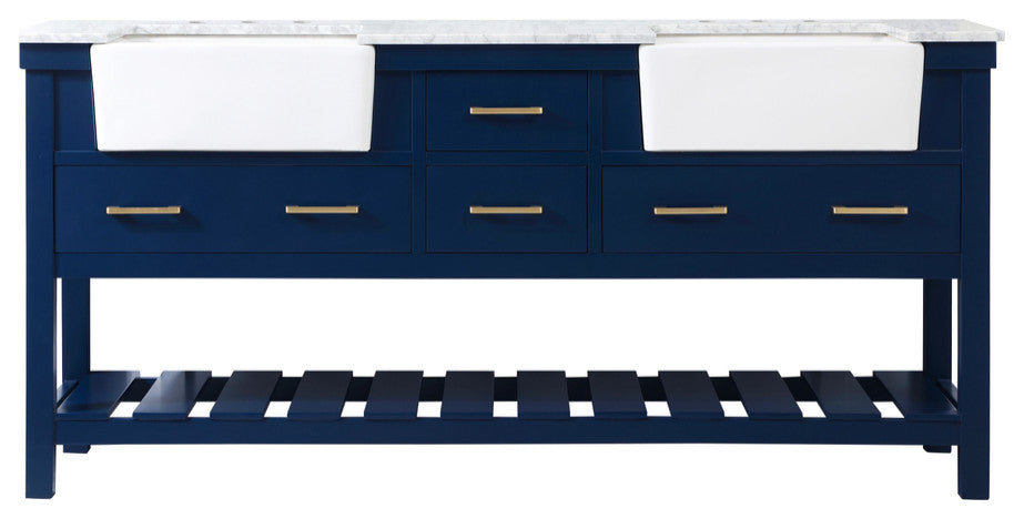 Home Living 22" Farmhouse Blue-Light Bathroom Vanity