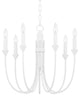 Cate 7 Light Chandelier, Gesso White