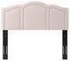 Headboard, Full Queen Size, Velvet, Pink, Modern Contemporary, Bedroom Master