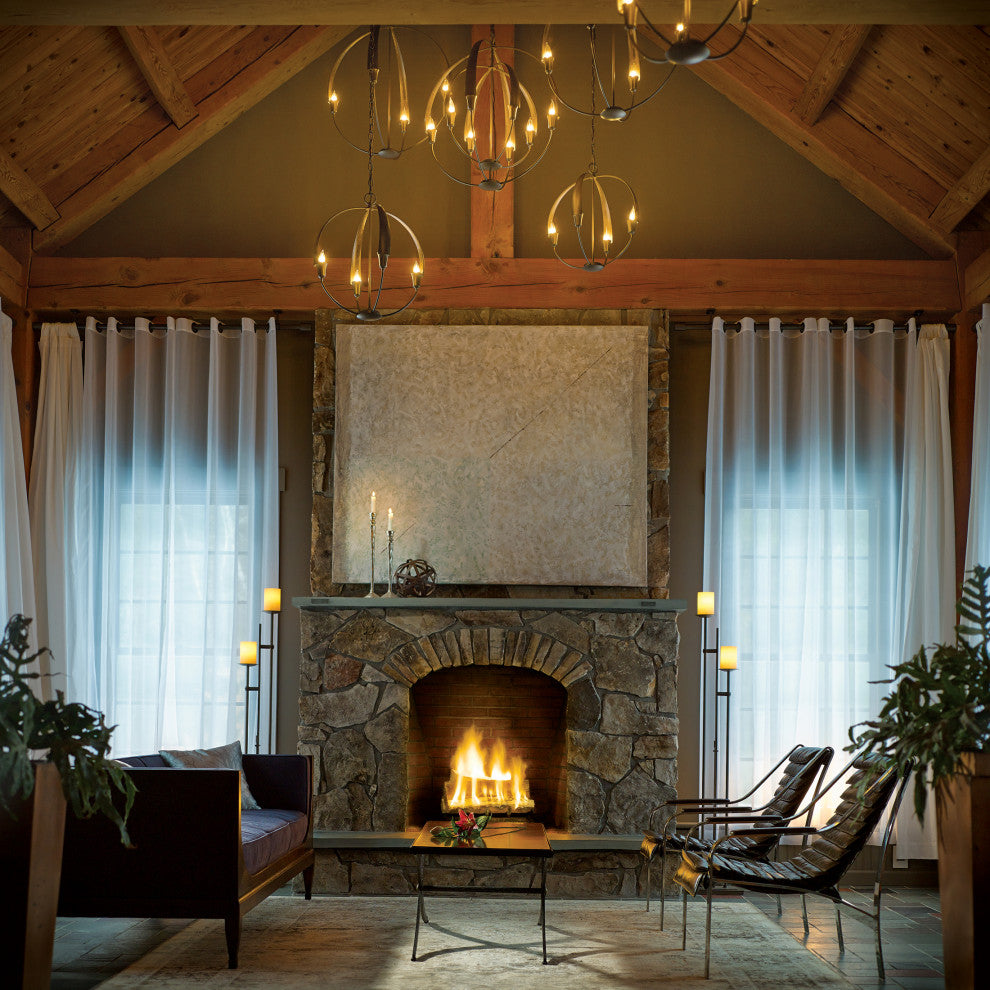 Cirque Large Chandelier, Dark Smoke Finish