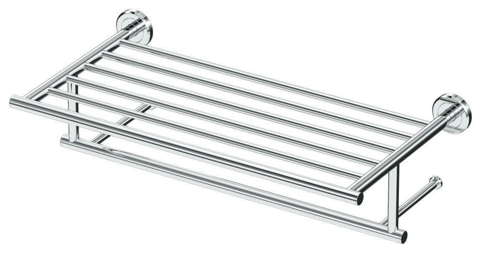Latitude II Minimalist Towel Rack, Chrome, 18"