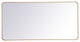 Elegant MR803060BR Soft Corner Metal Rectangular Mirror 30X60", Brass