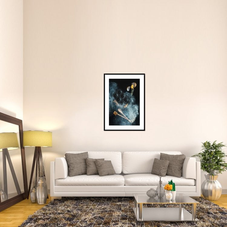 "Kitchen Mess: Honey Muffins" Framed Digital Print by Dina Belenko, 32x44"