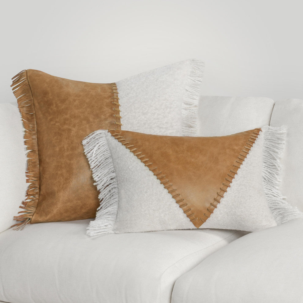 Haris 22" Pieced Design Throw Pillow