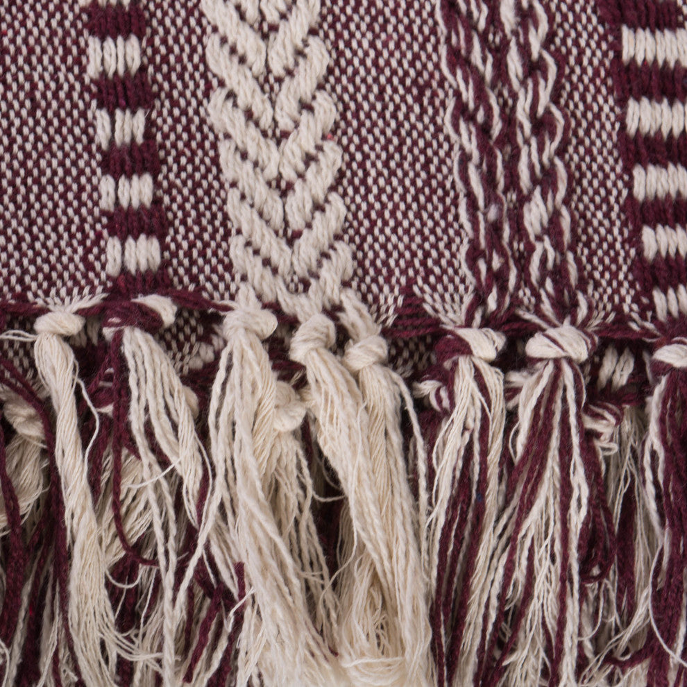 Blackberry Braided Stripe Throw