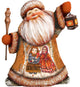 Sisterly Love Santa, Woodcarved Figurine