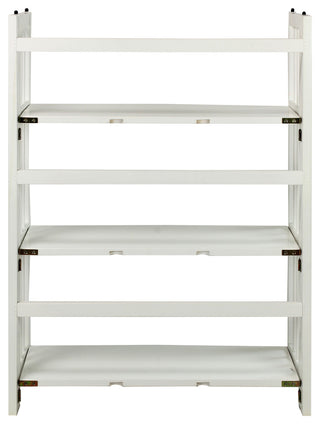 3 Shelf Folding Bookcase, White, Large, 3 Shelf