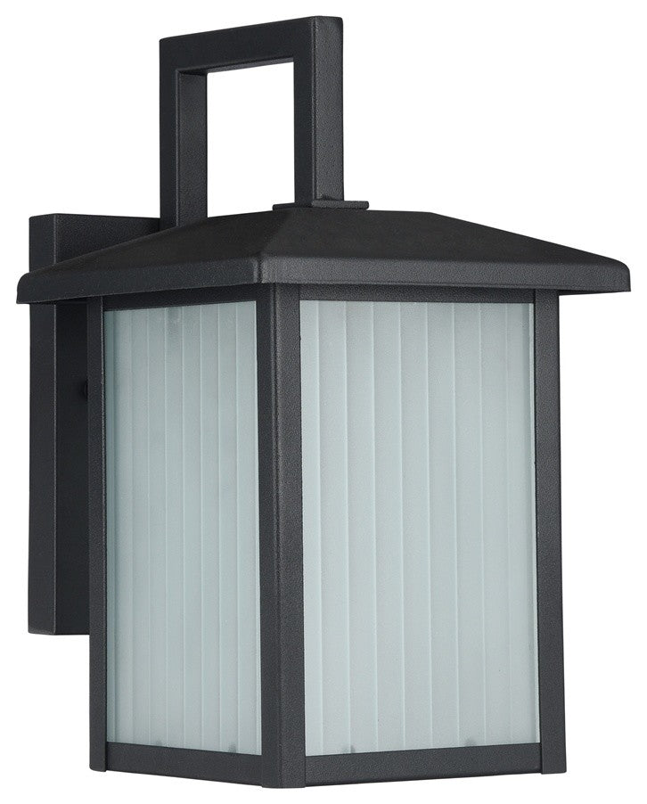 RYSTON Transitional LED Textured Black Outdoor Wall Sconce 11inches Tall
