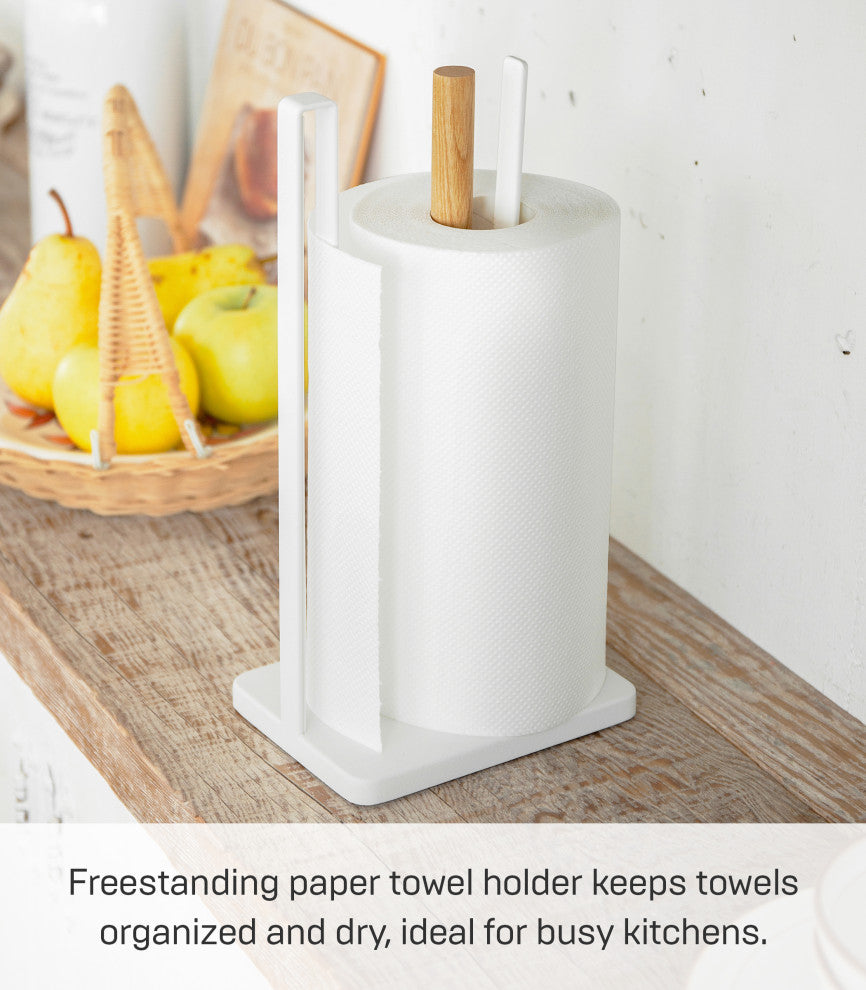 Tosca One-Handed-Tear Paper Towel Holder, White