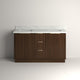 Kathryn Bathroom Vanity, Dark Oak, 60", Double Sink, Freestanding