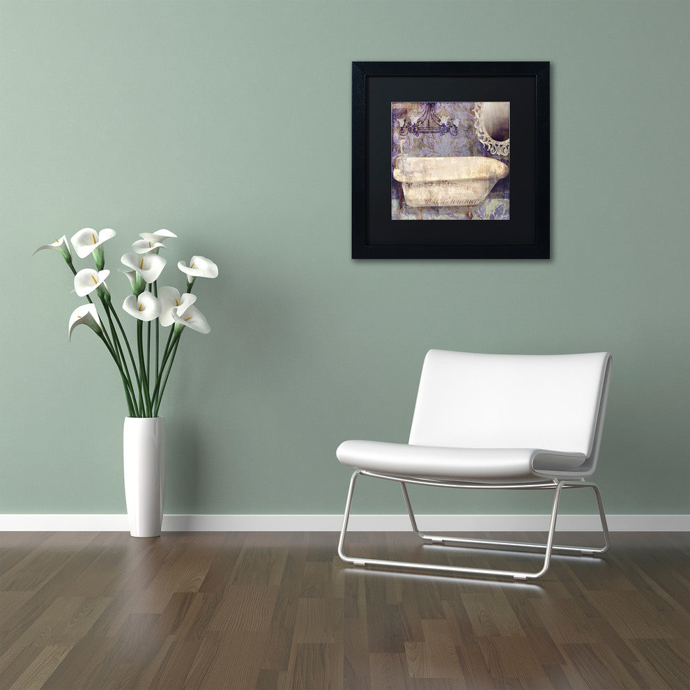 Color Bakery 'Le Bain Paris II' Art, Black Frame, Black Matte, 16"x16"