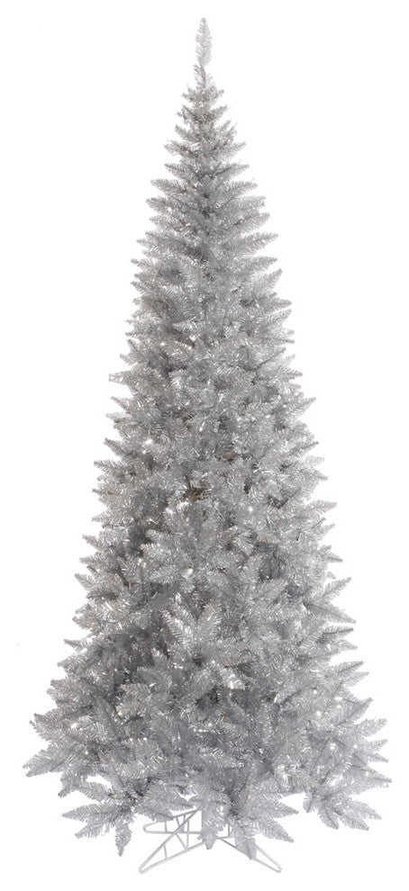 4.5'X24" Tinsel Silver Slim Fir 400T