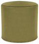 Bella No Tip Cylinder Ottoman, Moss Green