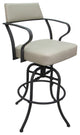 Swivel Tilt Metal Counter 26" or Bar 30" Stool - Carolina, Ocean Beige Vinyl - Grey, 30"