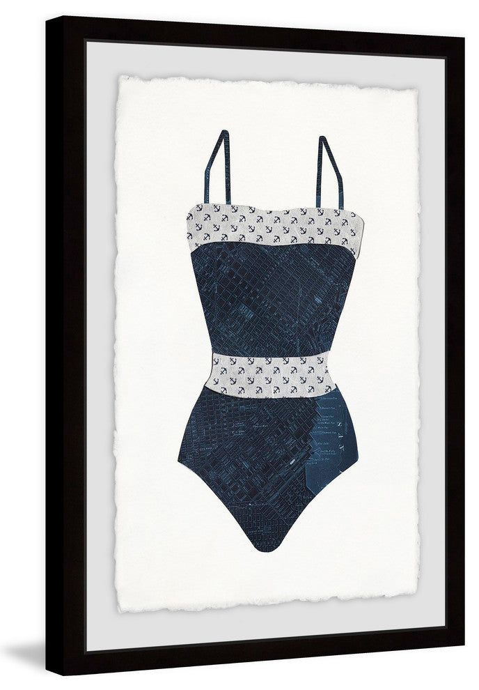 "Fancy Monokini" Framed Painting Print, 12"x18"
