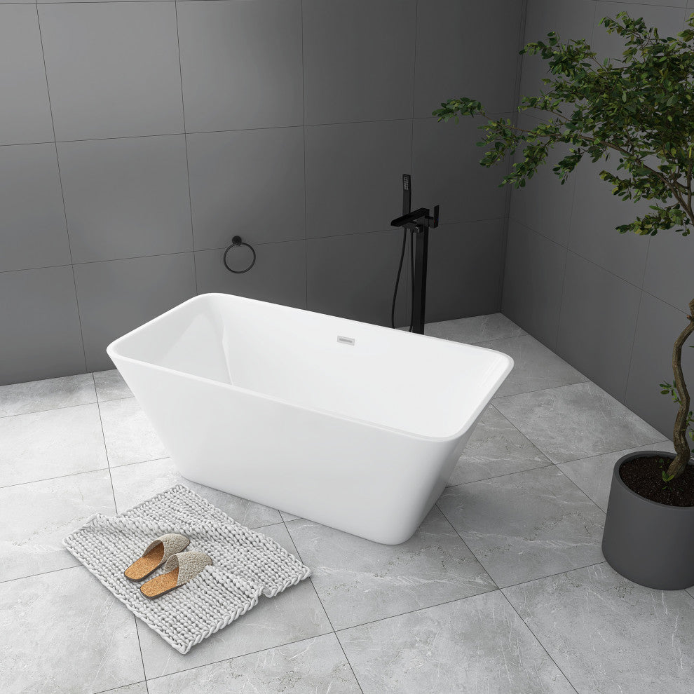 Acrylic Freestanding Soaking Bathtub, 67x30