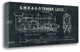 "Train Blueprint III Black" By Wild Apple Portfolio, Gallery Wrap Canvas