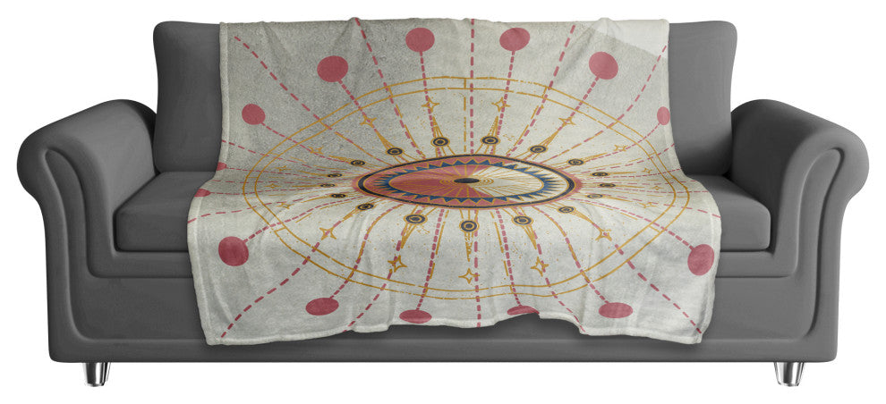 Evil Eye Watercolor 3 50"x60" Coral Fleece Blanket