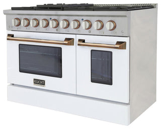 KUCHT Professional 48" 6.7 cu. ft. Range Cust, White Gold, Natural Gas