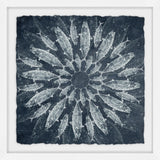 "White Burst" Framed Painting Print, 32"x32"
