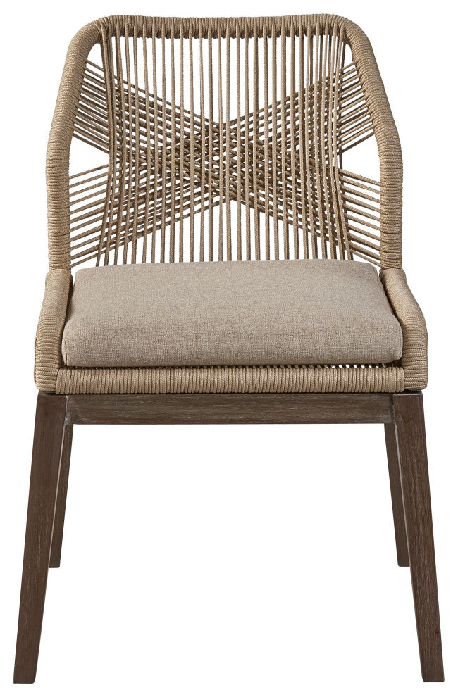 Fiddler Mahogany Dining Chair, Gray