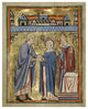 "The Marriage of the Virgin" Print 12th Century English Illuminator, 30"x37"