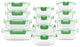 24 Piece Glass Storage Containers With Leakproof Lids Set Green