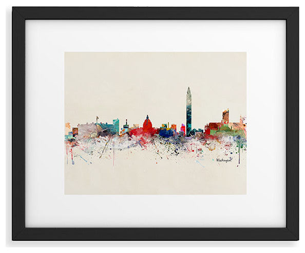 Brian Buckley Washington Dc Skyline Framed Art Print