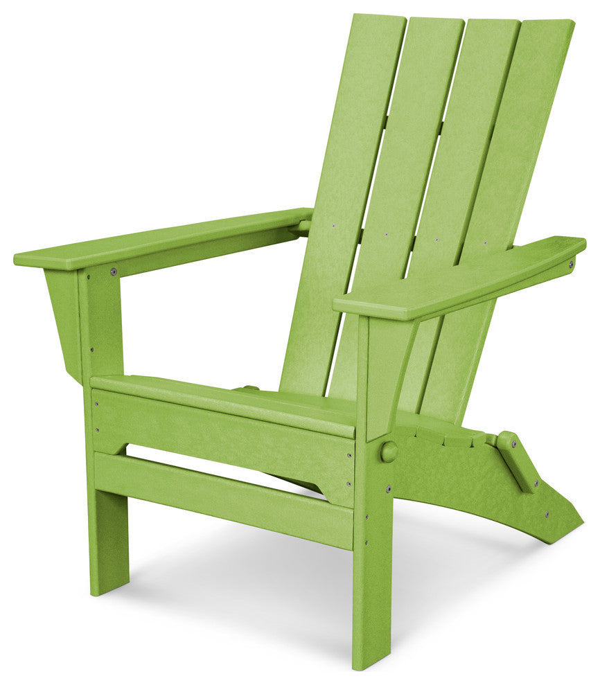 Polywood Quattro Folding Adirondack, Lime