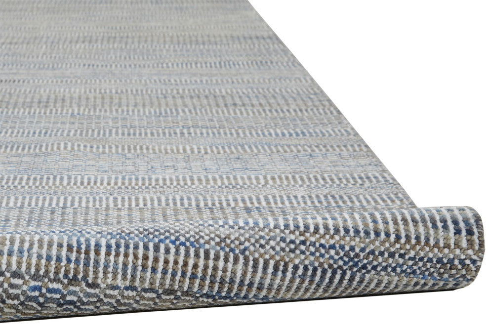 Weave & Wander Caldecott Blue 8'6"x11'6" Hand Knotted Area Rug