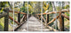 "Wooden Bridge in Forest" Wooden Sea Bridge Canvas Wall Art, 5 Panels, 60"x28"