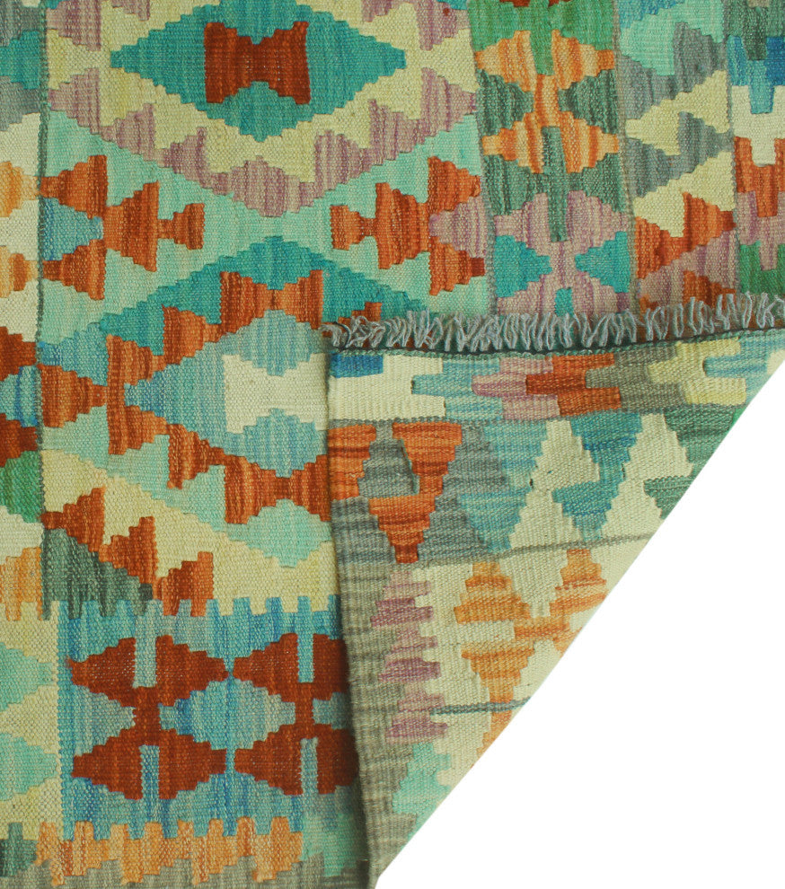 Sangat Kilim Askhat Rust/Gray Rug, 4'0x5'10