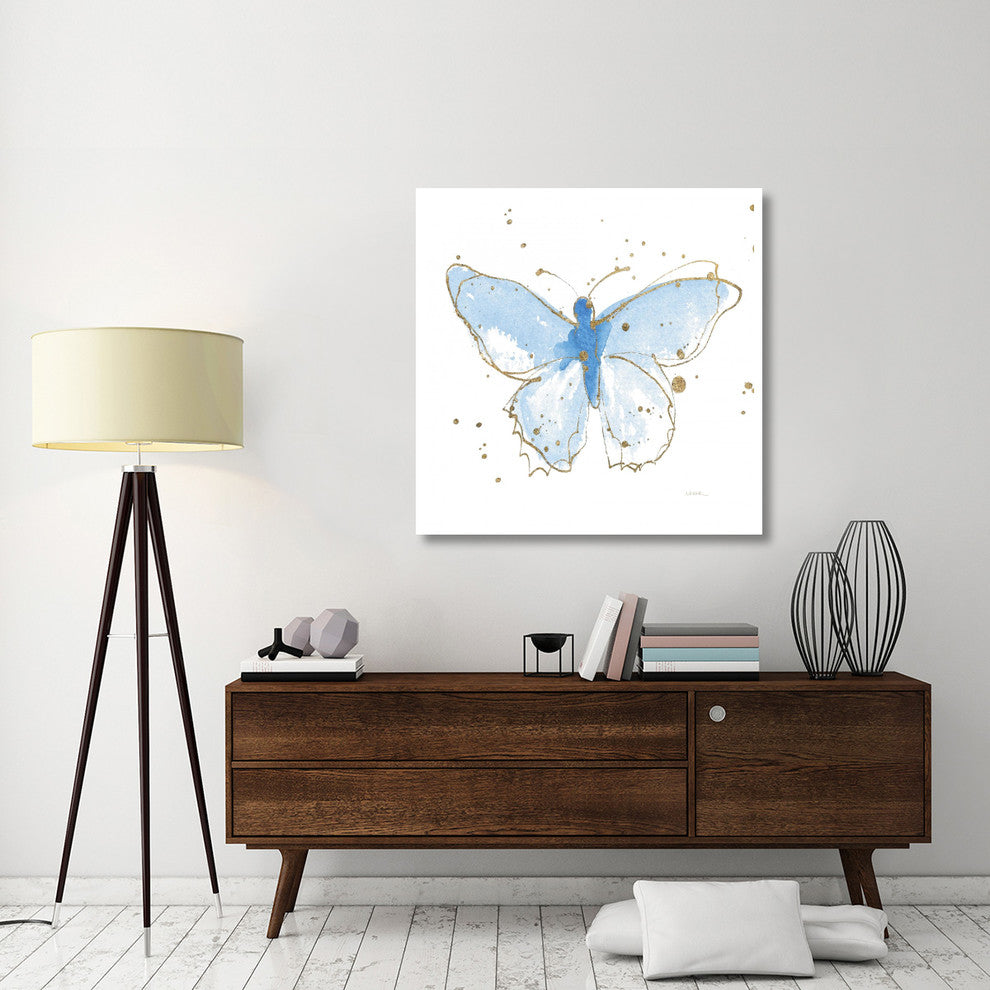 "Gilded Butterflies IV" Digital Paper Print by Shirley Novak, 42"x42"