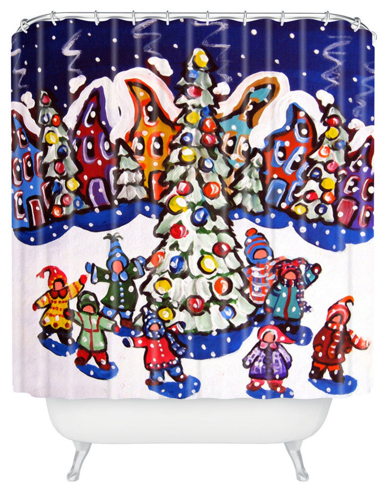 Deny Designs Renie Britenbucher Oh Christmas Tree Shower Curtain