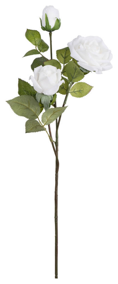 Vickerman 29" Real Touch Rose, 3 per Pack, Cream