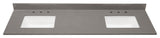 Madrid Bathroom Vanity Countertop, Concrete Gray With White Sink, 73"