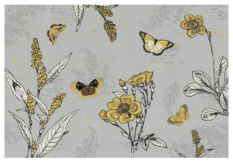 "Harvest Fields I Gray" Digital Paper Print by Katie Pertiet, 50"x34"