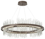 Gossamer Circular LED Pendant, Bronze, Vintage Platinum, Standard Height