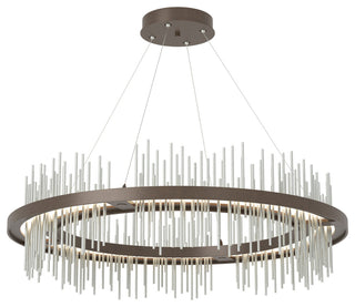 Gossamer Circular LED Pendant, Bronze, Vintage Platinum, Standard Height