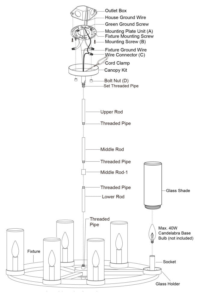Vaxcel Lighting H0290 Grantley 6 Light 26"W Ring Chandelier - Matte Black