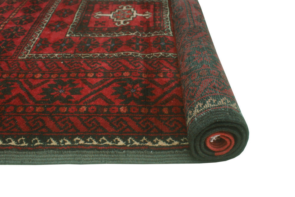 Vintage Distressed Leanne Burgundy/Charcoal Rug, 3'6x6'8