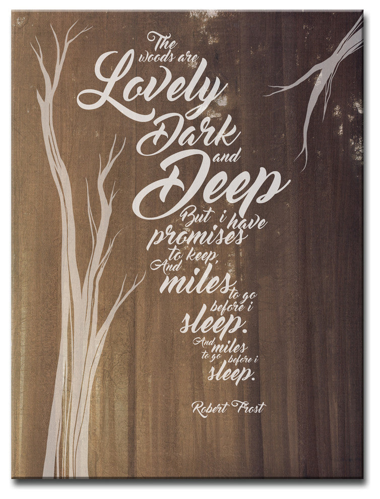 Ready2HangArt Robert Frost - Promises by Olivia Rose Canvas Art, 16" Hx12" W