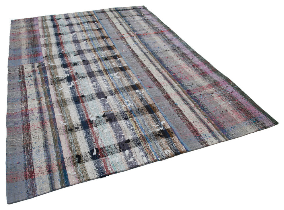 Rug N Carpet - Handmade Anatolian 7' 0'' x 10' 0'' Tribal Patchwork Kilim Rug