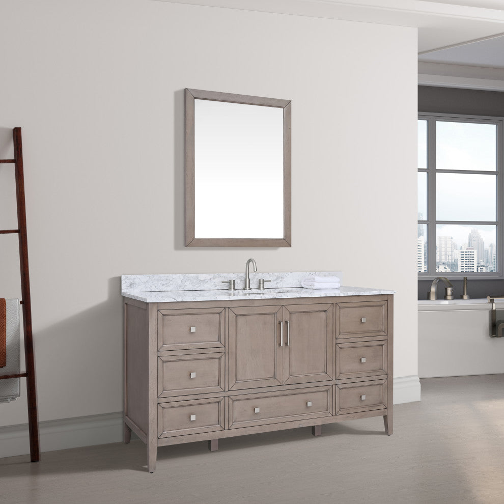 Avanity Everette 60 in. Single Vanity Only in Gray Oak