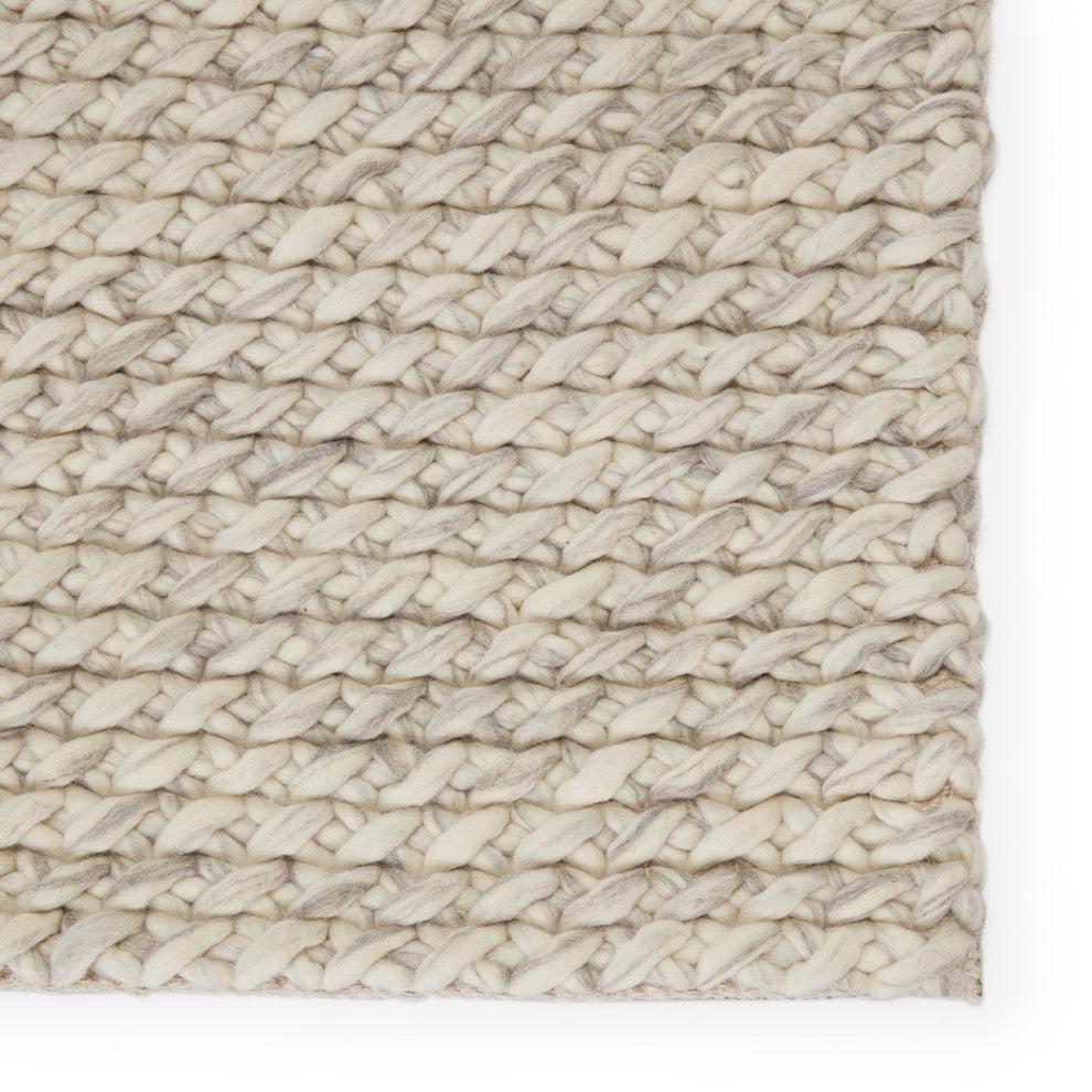 Jaipur Living Alta Handmade Solid Gray/White Area Rug, 9'x12'