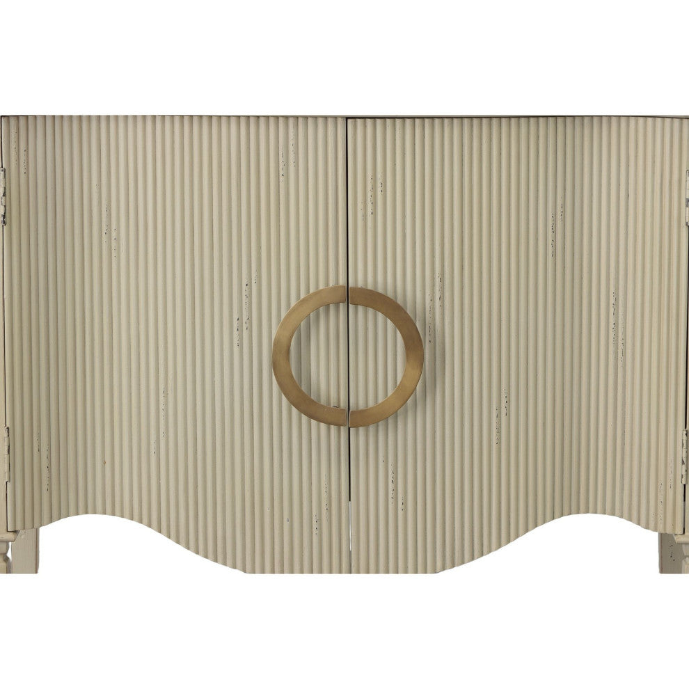 Willow 36" 2-Door Server, Distressed Cream