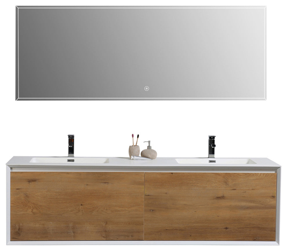 Aquamoon Icon Double Sink Vanity Set, 75"