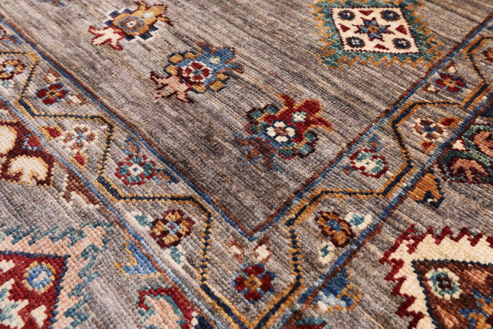 6' 10" X 9' 11" Super Kazak Handmade Wool Rug - Q12183