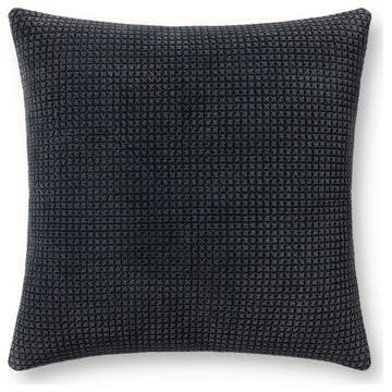 Loloi PLL0130 Pillow, Dark Navy, Cover With Poly